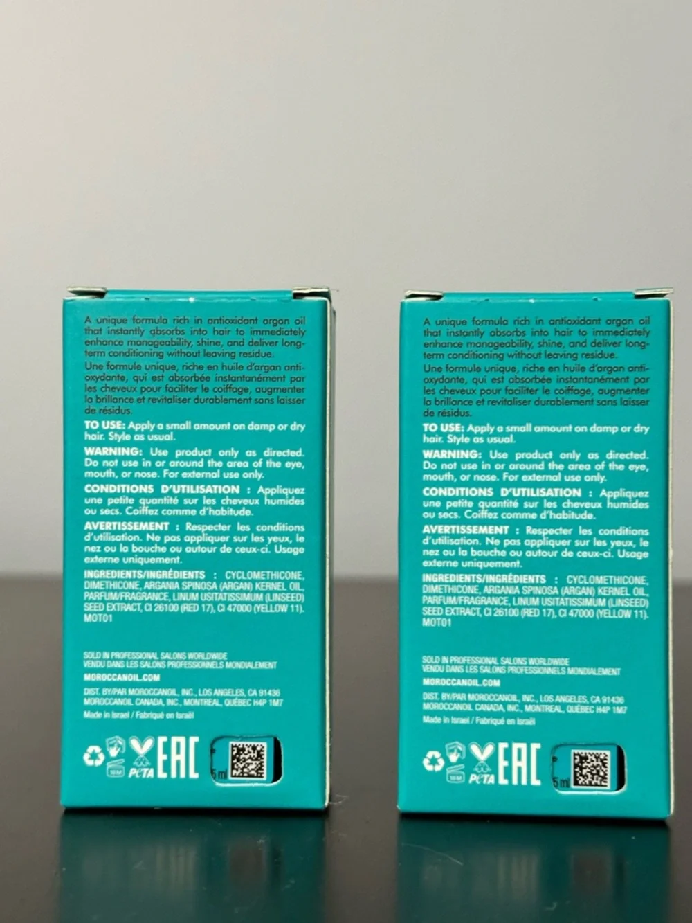Moroccanoil Treatment Hair Oil - Lot of 2 - 0.85 Fl oz‎ - New in Box & Unused